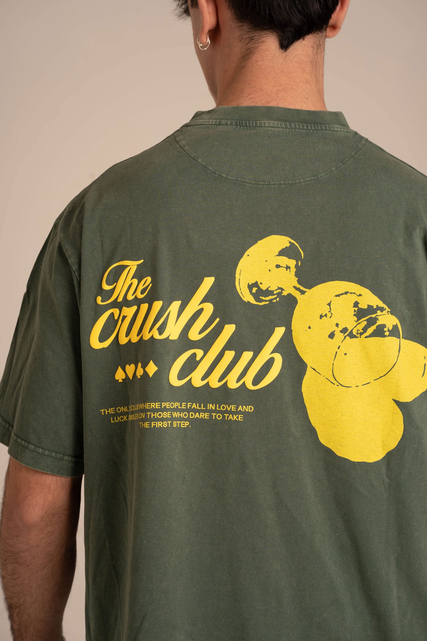 "CRUSH CLUB" GREEN TEE